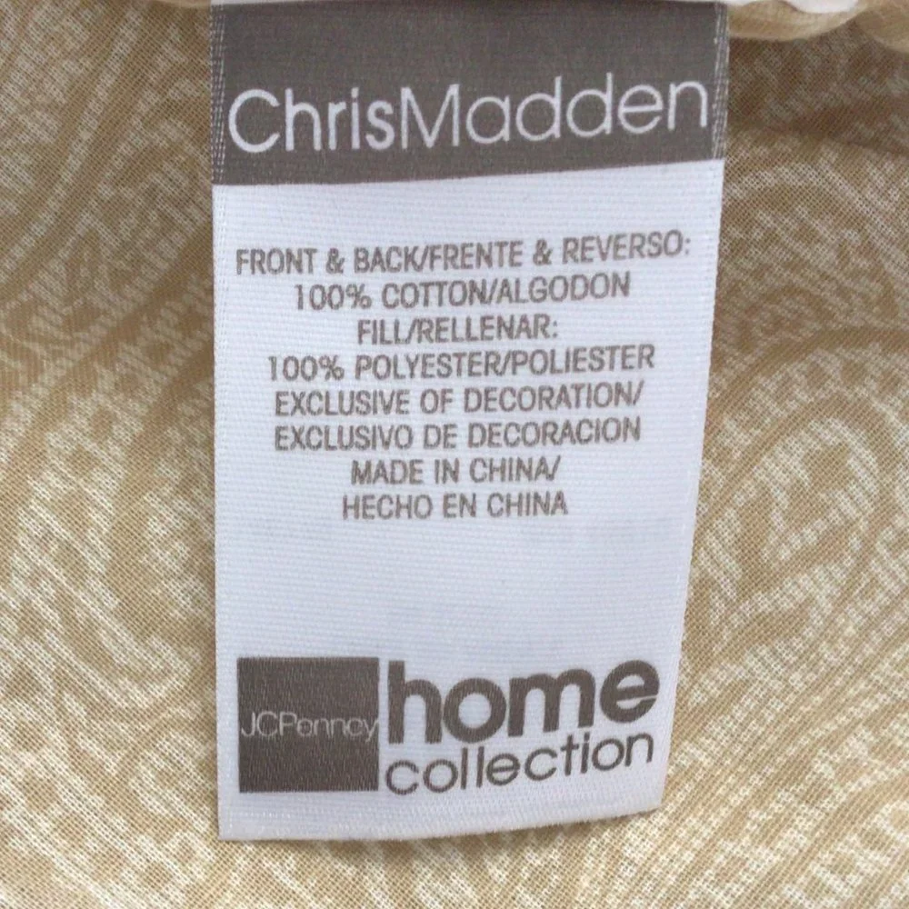 Chris Madden - Full Size Double Sided Floral Print Comforter & Pillow Sham
